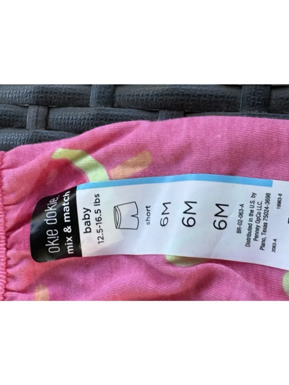 Okie Dokie Watermelon Shorts Baby Month New C47